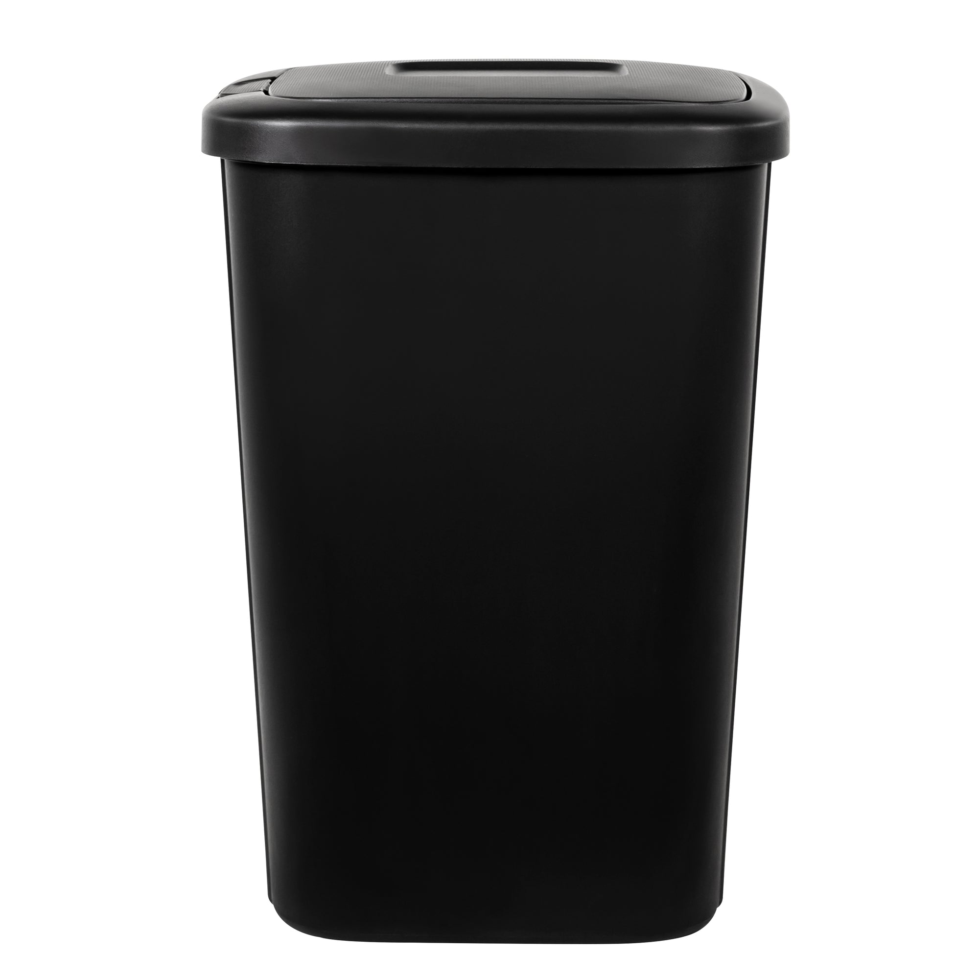 Lid Trash Can, Black with Decorative Texture