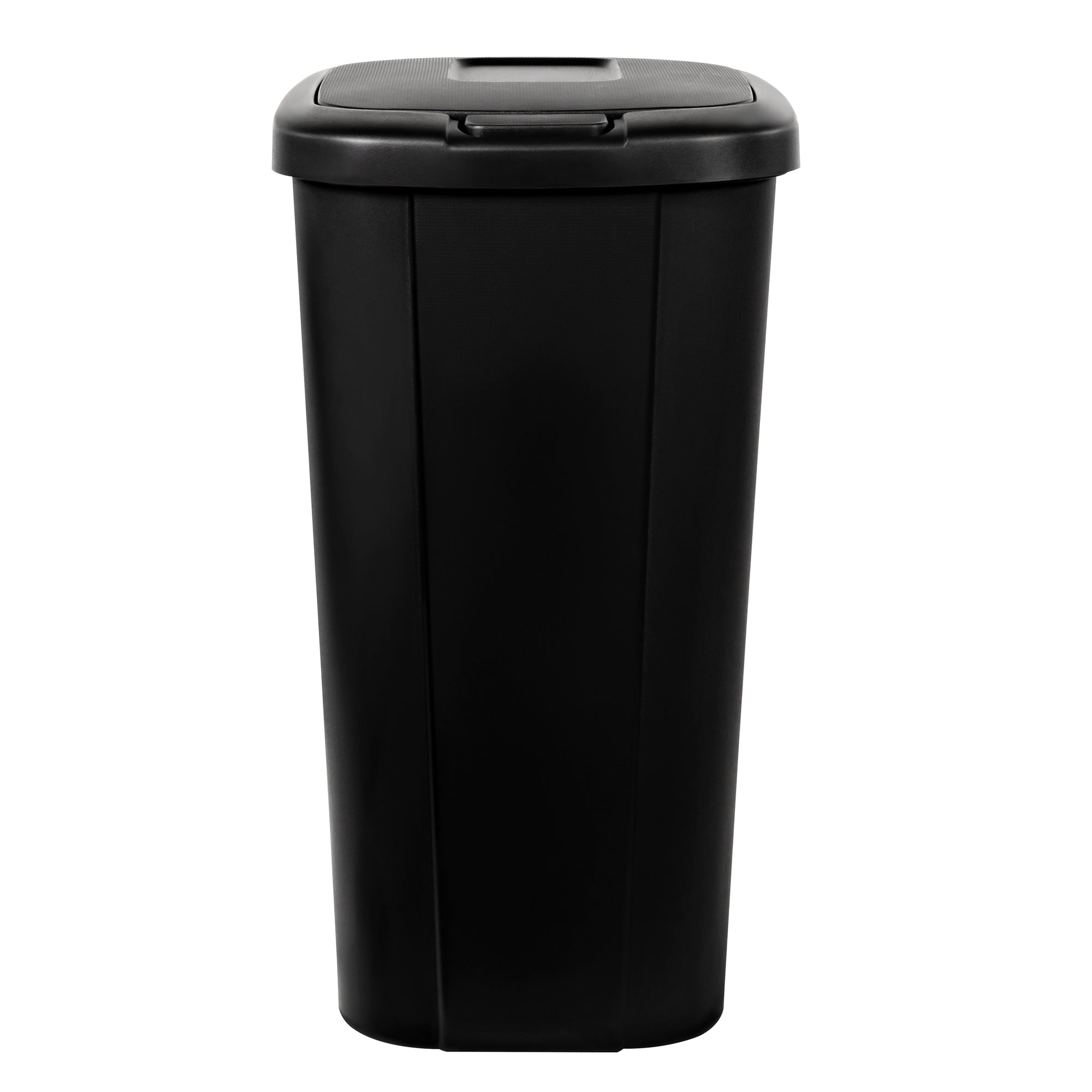 Lid Trash Can, Black with Decorative Texture