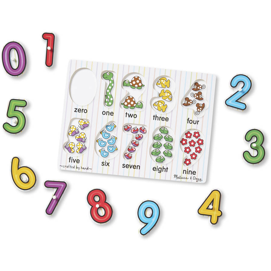 See-Inside Numbers Wooden Peg Puzzle (10 pcs)